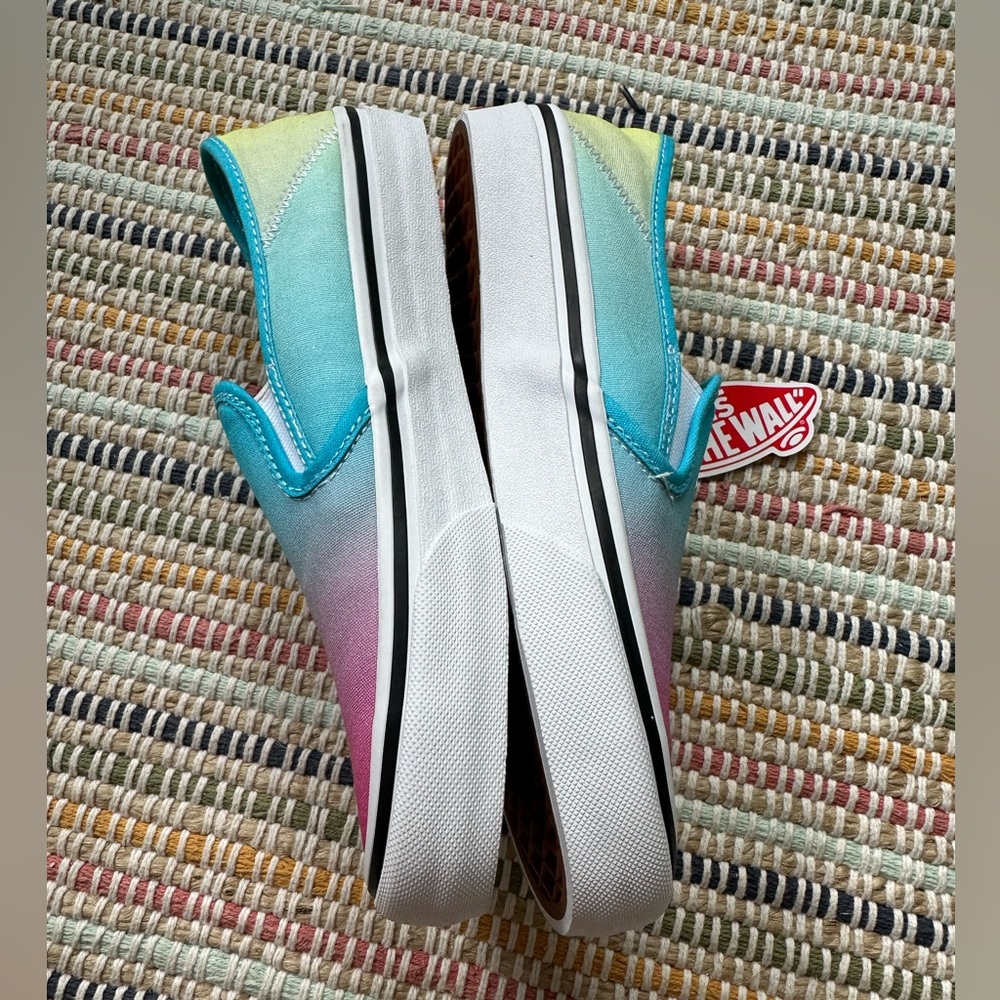 Vans Blue and Pink Gradient Slip-On Sneakers - Picture 3 of 8